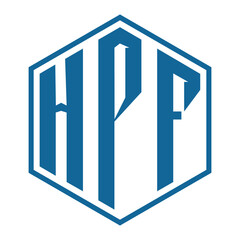 HPF letter design. HPF letter technology logo design on a white background. HPF Monogram logo design for an entrepreneur and business.
