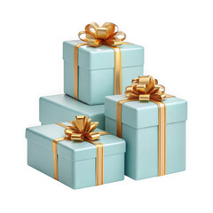 Obraz premium Stack of gifts isolated on transparent background