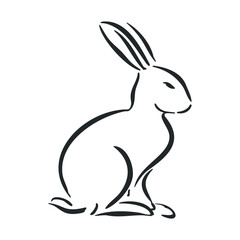 Obraz premium Elegant rabbit silhouette design for spring celebration or decoration