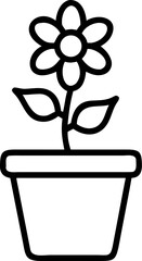 Vibrant blooming flowers in a decorative pot