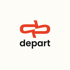 Obraz premium Letter DP Logo Design. Initial P and D Ambigram Logo Identity for Branding and Business