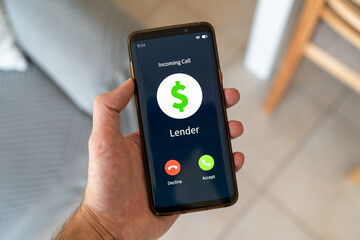 Receiving a call from your local lender.