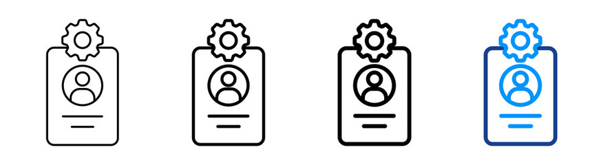 Business Profil Icon Multiple Outline Collection Set © Naba