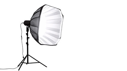 An isolated studio photography softbox light, white background --ar 16:9