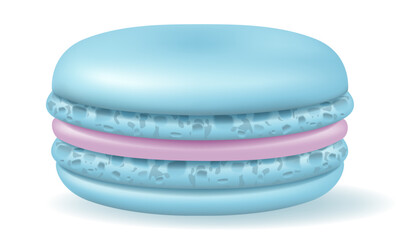 macaron french dessert cookies cake cartoon vector illustration isolated on white background