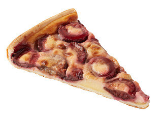 Mushroom Pizza cut out isolated transparent background