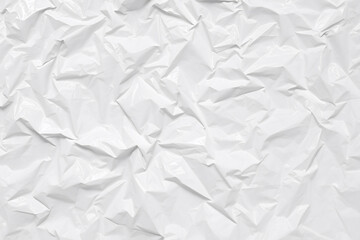 Obraz premium Abstract White Plastic Film Texture Background with Wrinkled Surface and Light Reflections for Modern Clean Design