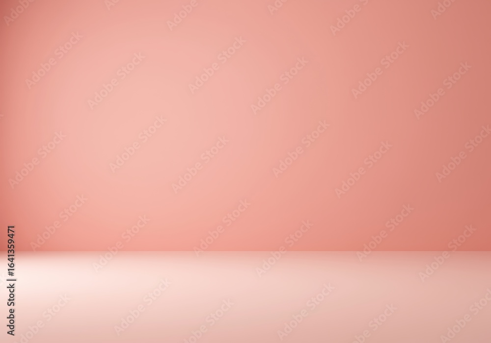 Poster a soft pink gradient background with a lighter surface below, creating a studio or display space.