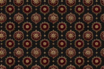 Radiant Thai Gold Chrysanthemum Tapestry Pattern,seamless pattern