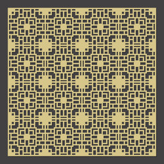 Fototapeta premium Seamless geometric pattern for laser cutting or cnc routing, art deco style vector