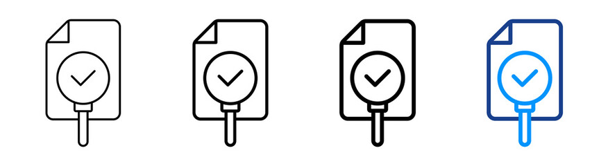 Verification Icon Multiple Outline Collection Set