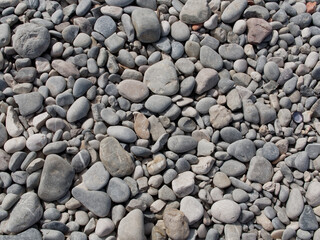 Pebbles on the beach. Menton, French Riviera, France