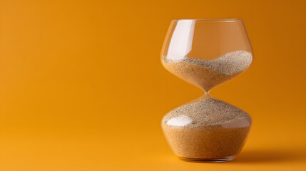 An hourglass with sand flowing both ways, illustrating conflicting health guidance in a surreal way.