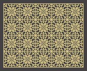 Laser cut pattern. Vector collection of cutting templates with abstract geometric ornament