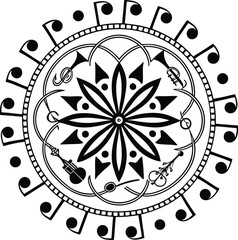 Decorative Mandala Floral Pattern Vector Illustration
