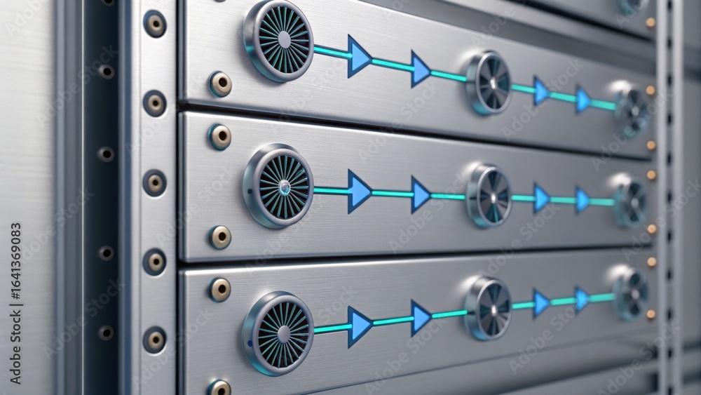 Poster dynamic interface power module with close-up details and design