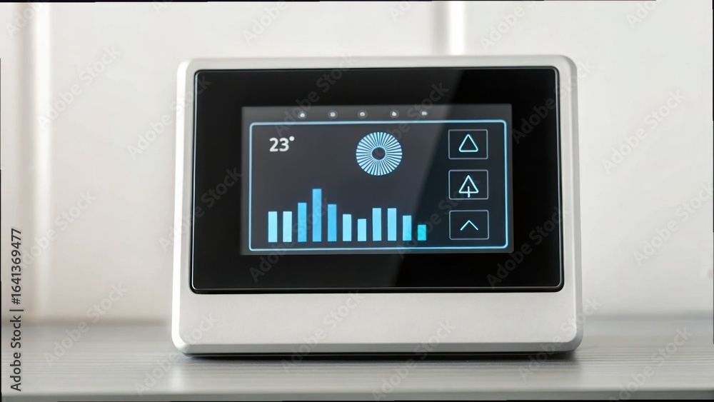 Poster digital meter display with power stats and clear interface v2