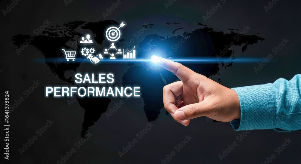 Poster boosting sales performance with interactive touchscreen technology for business growth and enhanced 