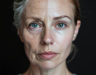 Exploring the Visible Changes Before and After Aging Effects on a Womans Beautiful Face