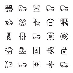 Fototapeta premium Collection of various graphical elements in a simple line drawing icon set