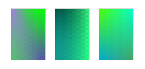 design background gradient green with triangle shape