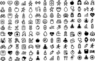 Planting and Gardening Tools Icons - Outline Vector Set