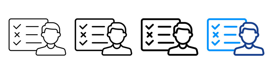 Appraisal Icon Multiple Outline Collection Set