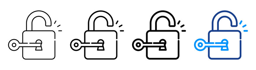 Access Icon Multiple Outline Collection Set