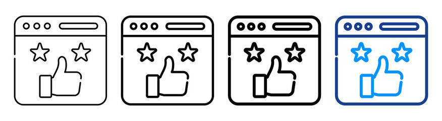 Page Quality Icon Multiple Outline Collection Set