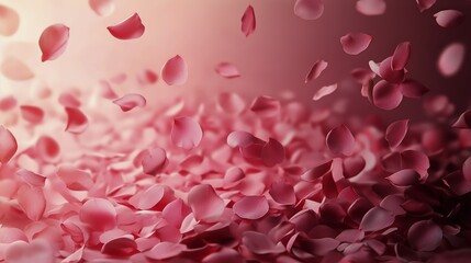 Petals Fall Gracefully in a Soft Hue of Pink Creating a Serene Atmosphere.