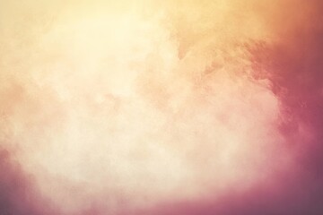 Obraz premium Fantasy cloud-like background with dreamy pastel colors, creating soft and ethereal atmosphere. Smoky backdrop in warm shades of orange, peach and purple, reminiscent of sunset cloudy sky