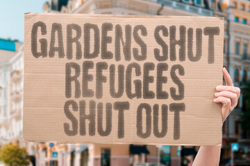 Gardens shut refugees shut out — symbolic protest against exclusive adaptation measures in...