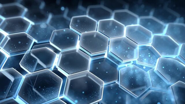 Glowing Modern Tech Aesthetic Hexagonal Light Tiles Create Futuristic Vibe and Pattern with Unique Feel