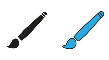 paint brush icon, vector illustration