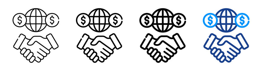 Cyber Deals Icon Multiple Outline Collection Set