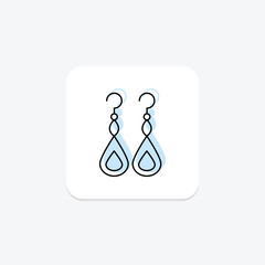 Opal Earrings, vector, pixel perfect, illustrator file