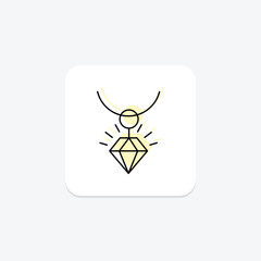 Fototapeta premium Diamond Sun Pendant, vector, pixel perfect, illustrator file