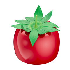 3D Asset - Sliced Brazilian Strawberry Candy “Morango do Amor” with Isolated Background