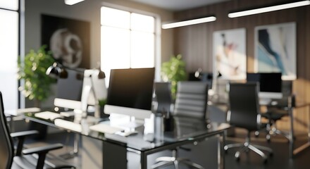 defocused modern office background
