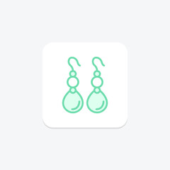 Pearl Earrings, vector, pixel perfect, illustrator file