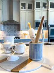 Kitchen countertop with decor items