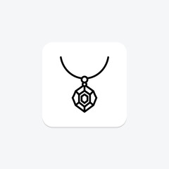 Garnet Pendant, vector, pixel perfect, illustrator file