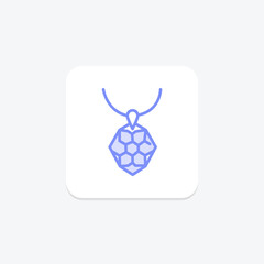 Diamond Honeycomb Pendant, vector, pixel perfect, illustrator file