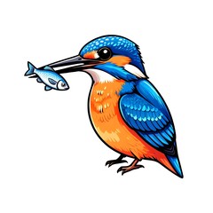 Obraz premium Bird on a branch, kingfisher on a branch