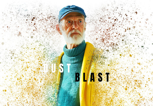 Dust Blast Photo Effect Mockup