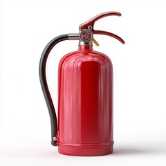 Obraz premium A detailed image of a red fire extinguisher, essential for safety and fire protection in various environments.