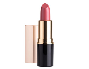 Fototapeta premium Angled View of Hygienic Lipstick Tube with Cap Removed, transparent background png