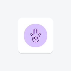 Hamsa Hand Pendant, vector, pixel perfect, illustrator file