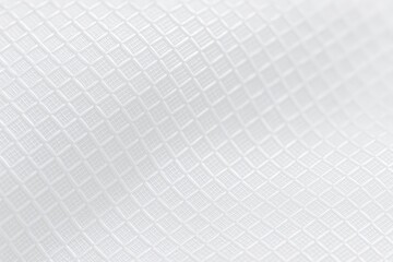 Macro Image of Pure White Ripstop with Plastic-Coated Fibers and Ultra Clean Composition