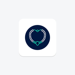 Pearl And Diamond Necklace, vector, pixel perfect, illustrator file